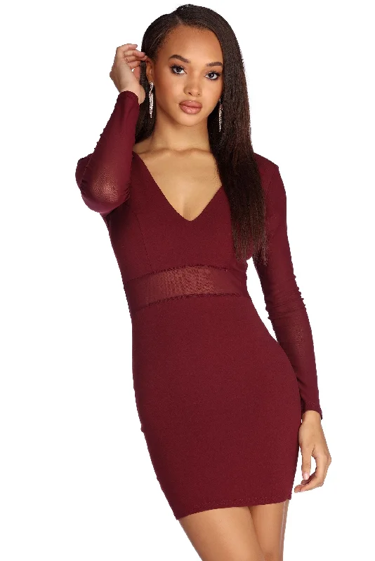 Add Some Mesh Mini Dress