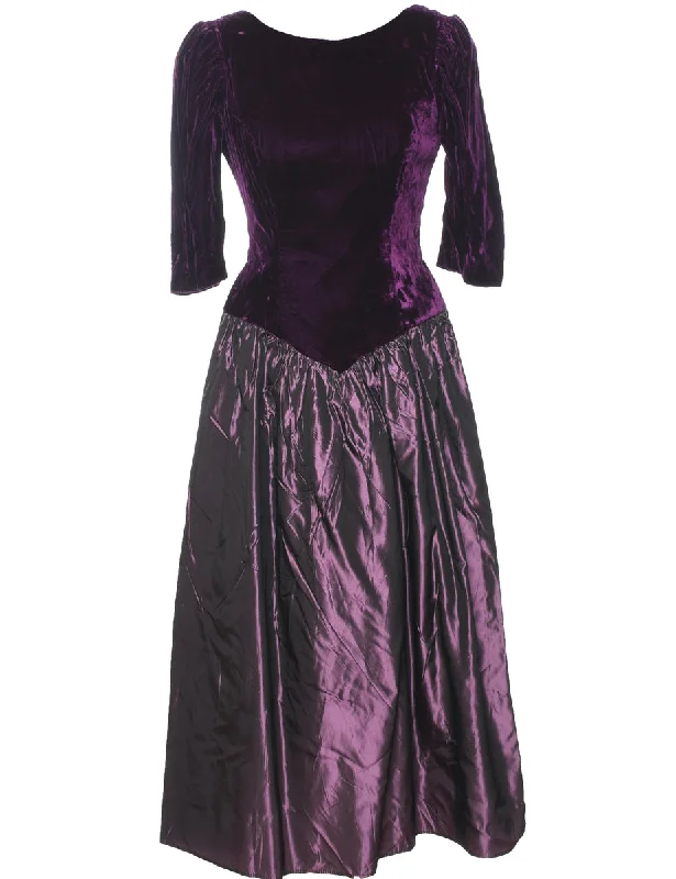 1980s Velvet Evening Dress - M Vintage party dresses