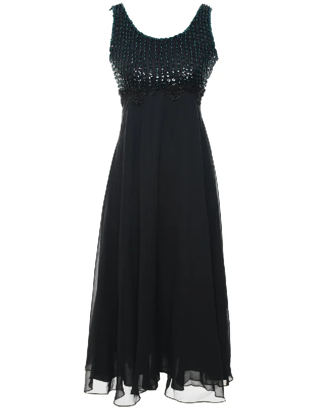 Beaded & Sequinned Sparkly Evening Dress - M Velvet party dresses