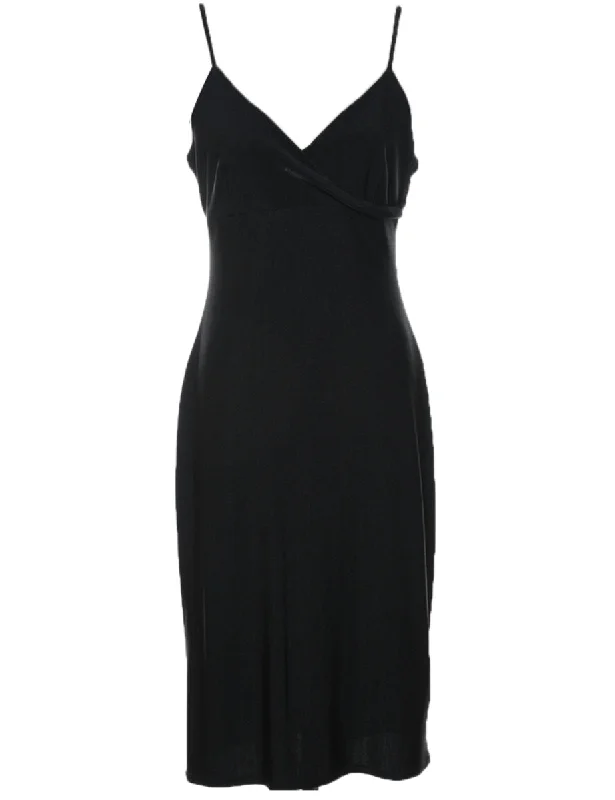 Black Classic V-Neck Evening Dress - S New Year's Eve party dresses