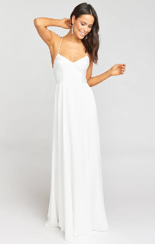 Godshaw Goddess Gown ~ Ivory Luxe Satin Leather party dresses